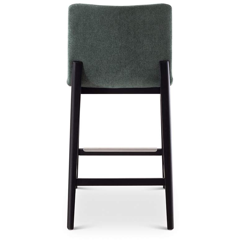 Image 7 Modern Brazilian Godan 18" Wide Jackpot Teal Counter Stool Ebano Frame more views