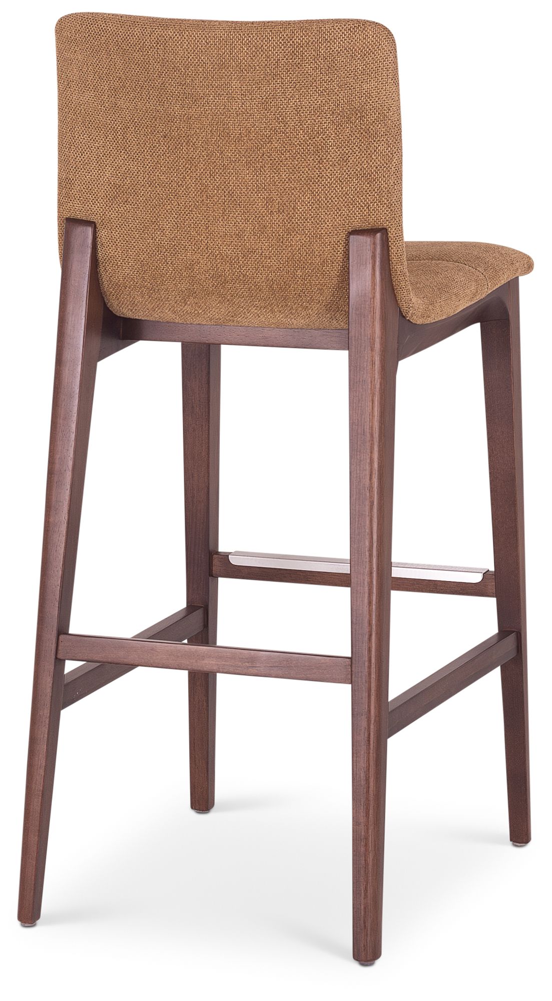 Image 4 Modern Brazilian Godan 18" Wide Jackpot Terracotta Bar Stool Nogal Frame more views
