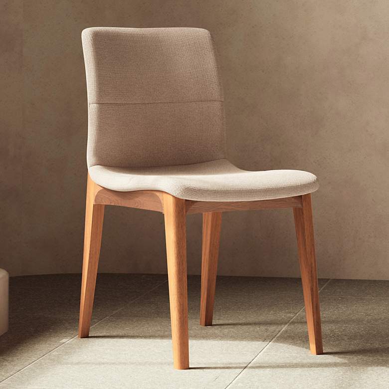 Image 1 Modern Brazilian Godan 19" Wide Harvest Natural Dining Chair Domasco Frame