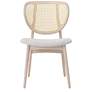 2_Modern Brazilian Joelma 20.5"W Crafted Glaze Dining Chair Natural Frame