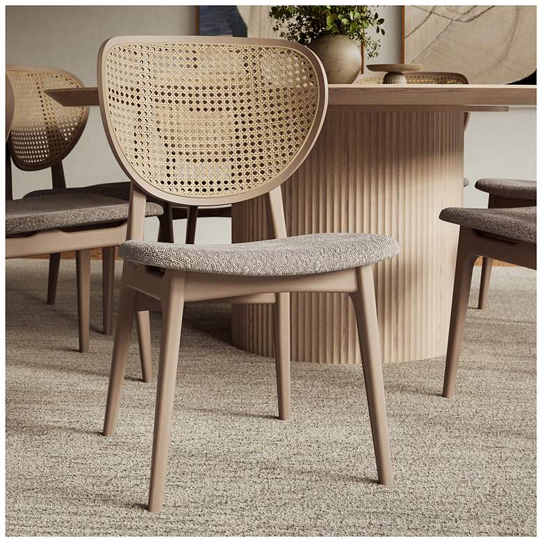 Image 1 Modern Brazilian Joelma 20.5"W Crafted Glaze Dining Chair Natural Frame