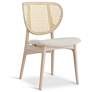 3_Modern Brazilian Joelma 20.5"W Crafted Glaze Dining Chair Natural Frame more views