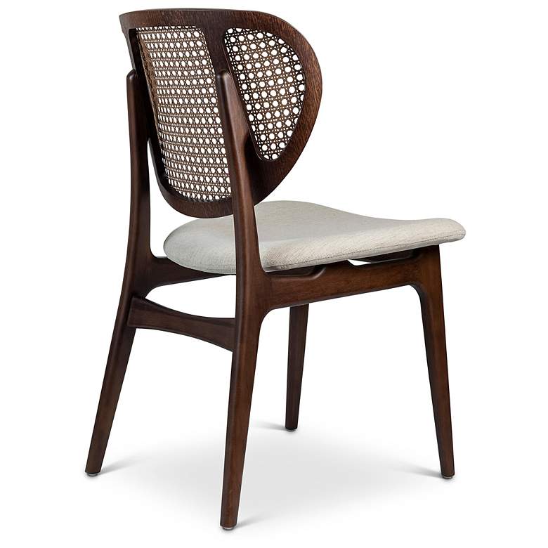 Image 5 Modern Brazilian Joelma 20.5" Wide Medley Ivory Dining Chair Nogal Frame more views
