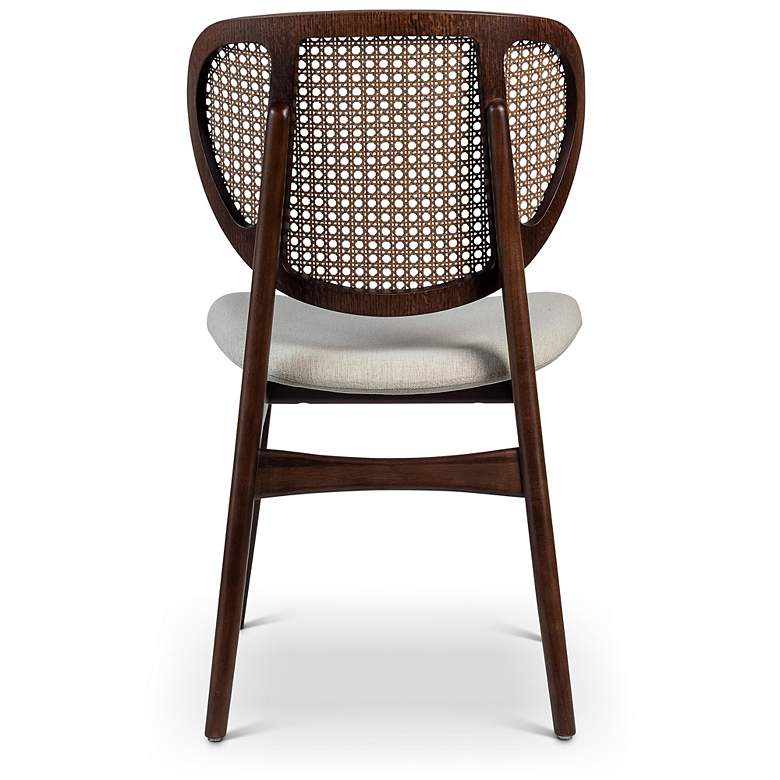 Image 6 Modern Brazilian Joelma 20.5" Wide Medley Ivory Dining Chair Nogal Frame more views