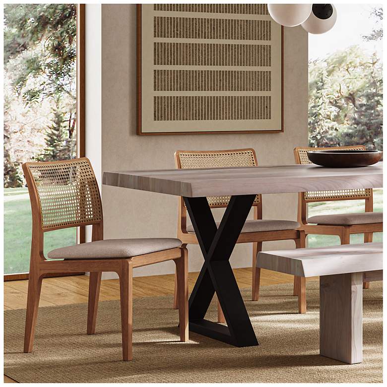 Image 6 Modern Brazilian Larissa 20"W Harvest Natural Dining Chair Natural Frame more views