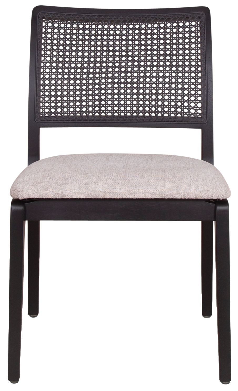 Modern Brazilian Larissa 20" Wide Harvest Jute Dining Chair Ebano Frame