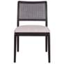 2_Modern Brazilian Larissa 20" Wide Harvest Jute Dining Chair Ebano Frame