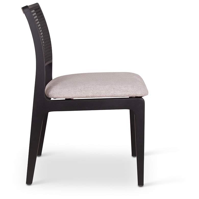 Image 4 Modern Brazilian Larissa 20" Wide Harvest Jute Dining Chair Ebano Frame more views