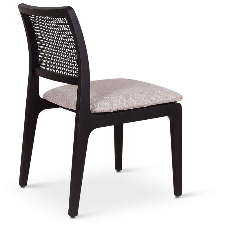 Image 5 Modern Brazilian Larissa 20" Wide Harvest Jute Dining Chair Ebano Frame more views