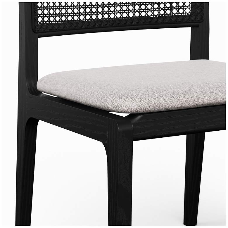 Image 7 Modern Brazilian Larissa 20" Wide Harvest Jute Dining Chair Ebano Frame more views