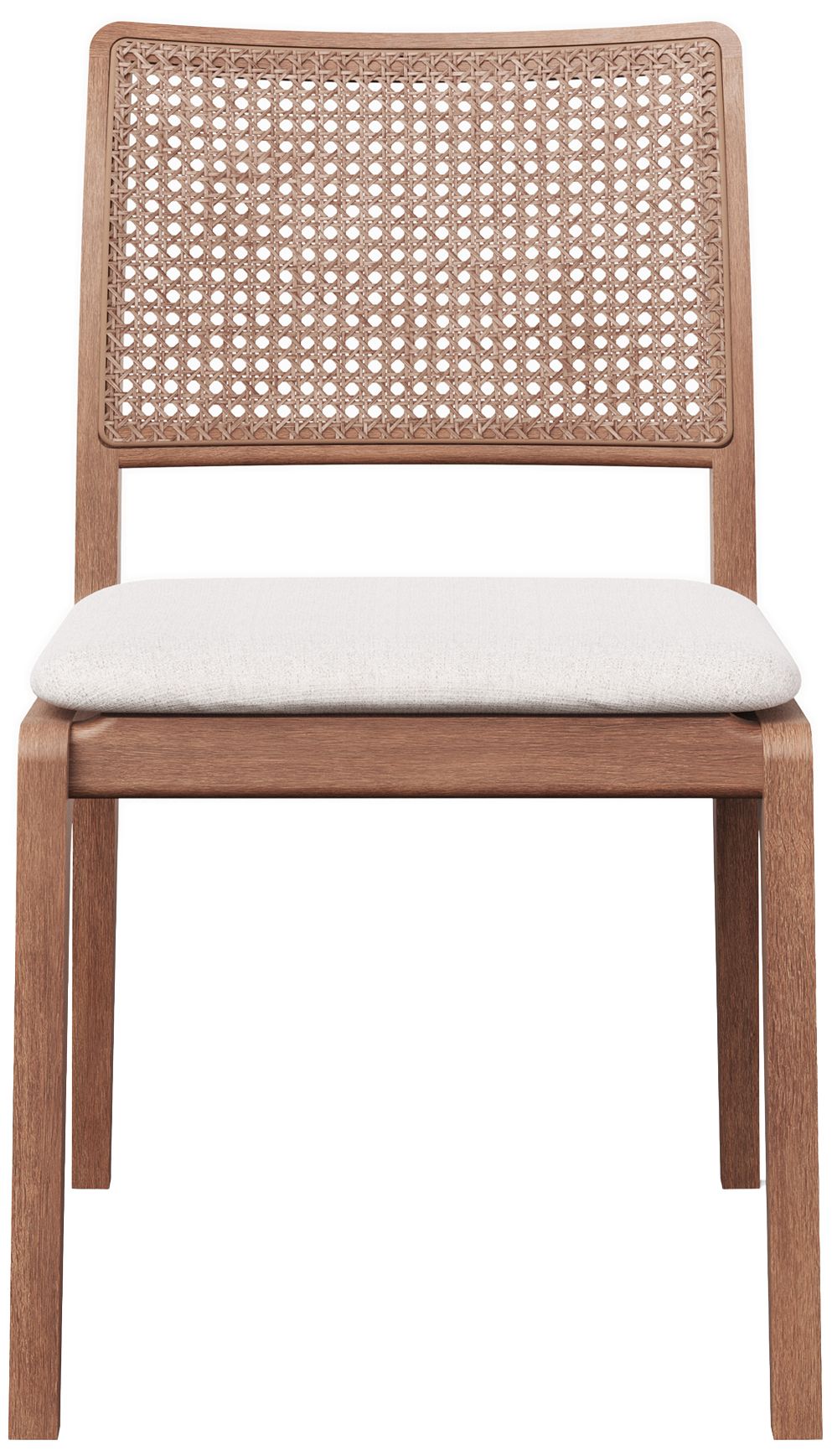 Image 2 Modern Brazilian Larissa 20" Wide Harvest Natural Dining Chair Nogal Frame