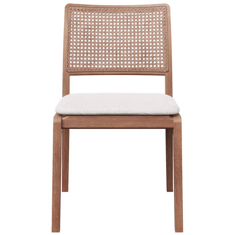Image 1 Modern Brazilian Larissa 20" Wide Harvest Natural Dining Chair Nogal Frame