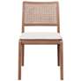 2_Modern Brazilian Larissa 20" Wide Harvest Natural Dining Chair Nogal Frame