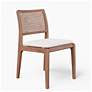 3_Modern Brazilian Larissa 20" Wide Harvest Natural Dining Chair Nogal Frame more views