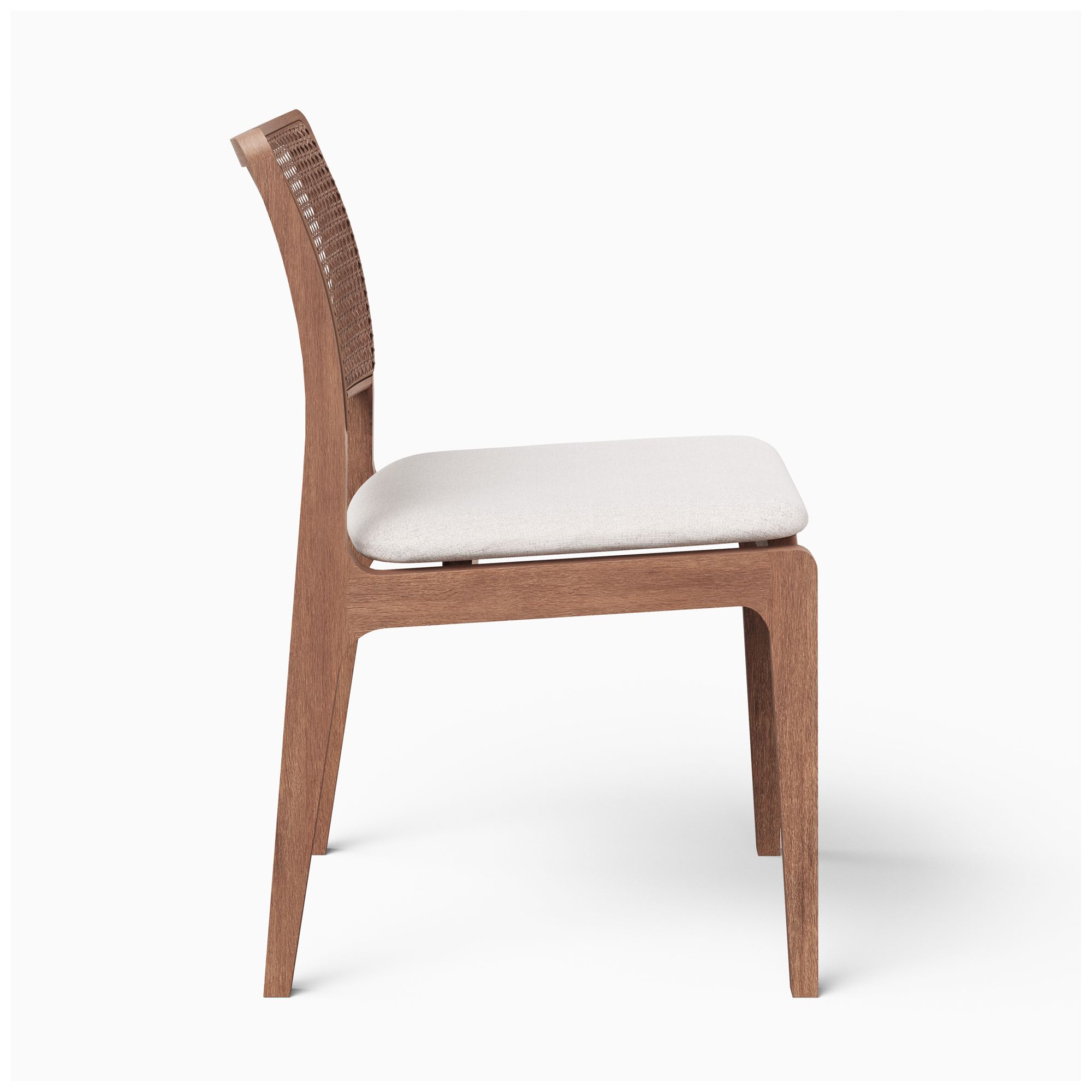 Image 4 Modern Brazilian Larissa 20" Wide Harvest Natural Dining Chair Nogal Frame more views