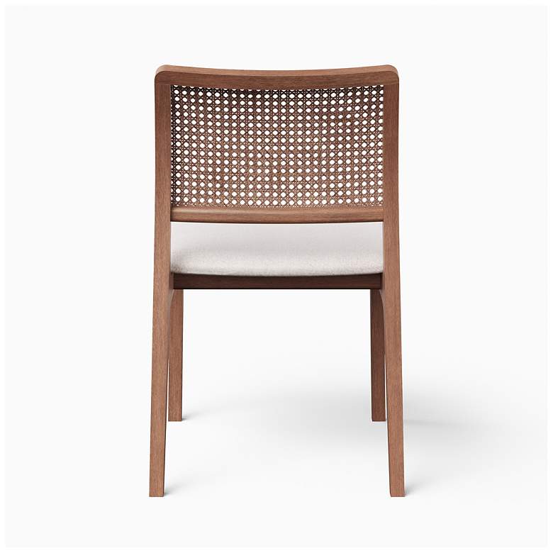 Image 5 Modern Brazilian Larissa 20" Wide Harvest Natural Dining Chair Nogal Frame more views