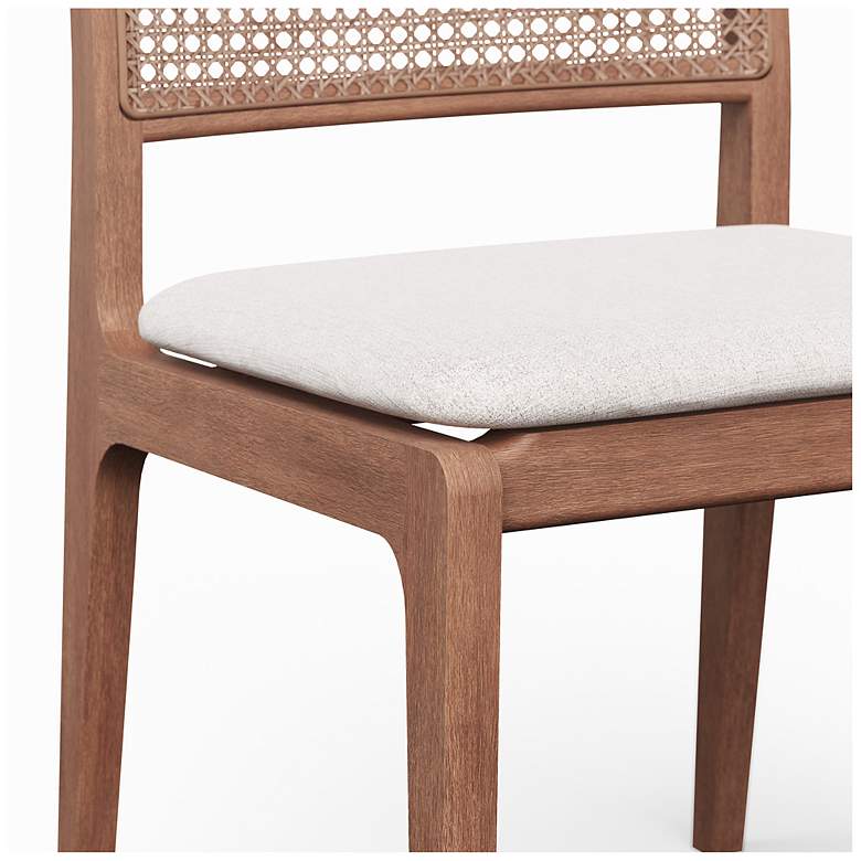 Image 7 Modern Brazilian Larissa 20" Wide Harvest Natural Dining Chair Nogal Frame more views