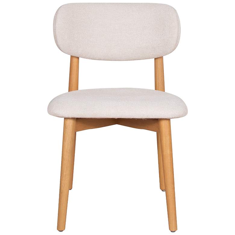 Image 1 Modern Brazilian Lucia 20.8"W Harvest Natural Dining Chair Damasco Frame