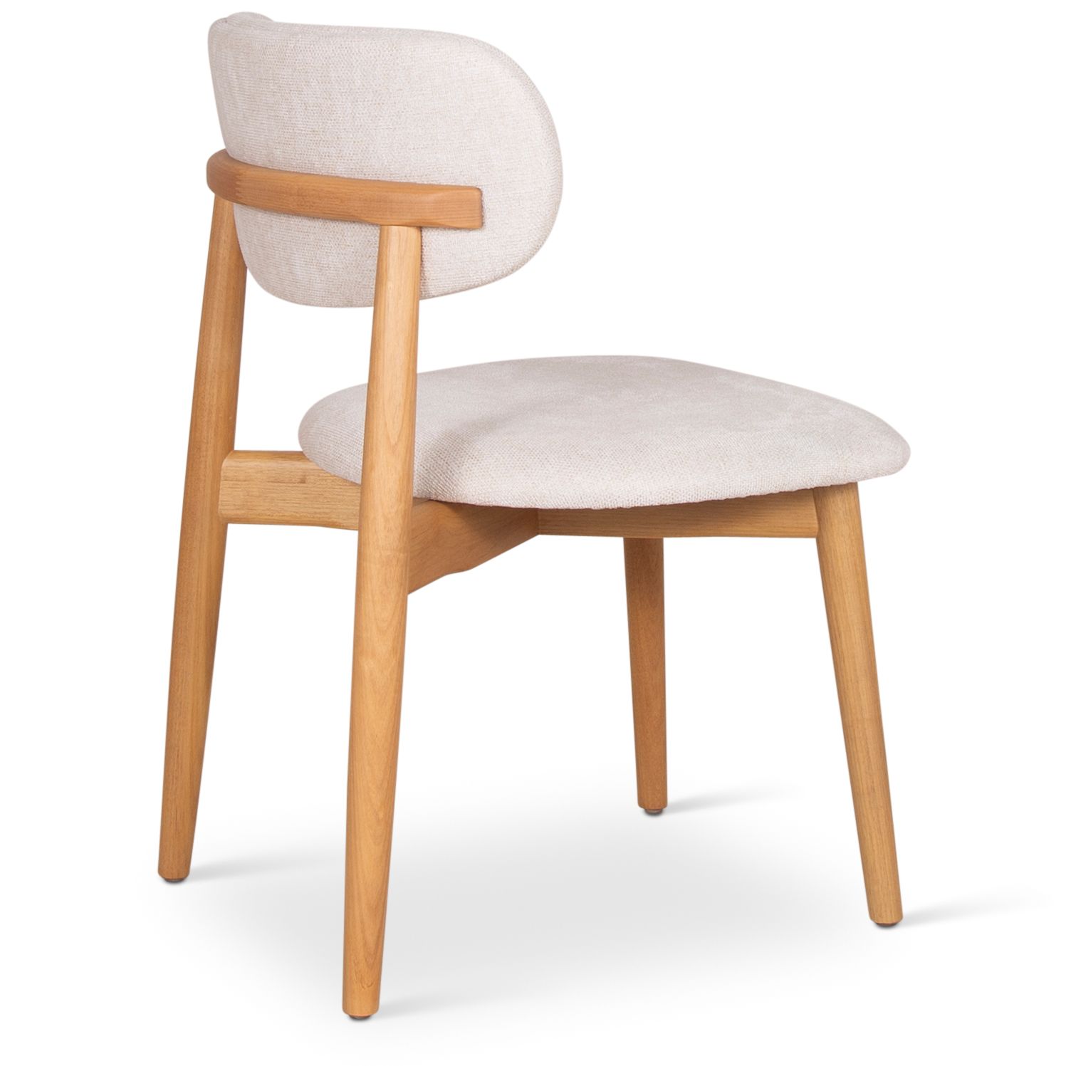 Image 3 Modern Brazilian Lucia 20.8"W Harvest Natural Dining Chair Damasco Frame more views