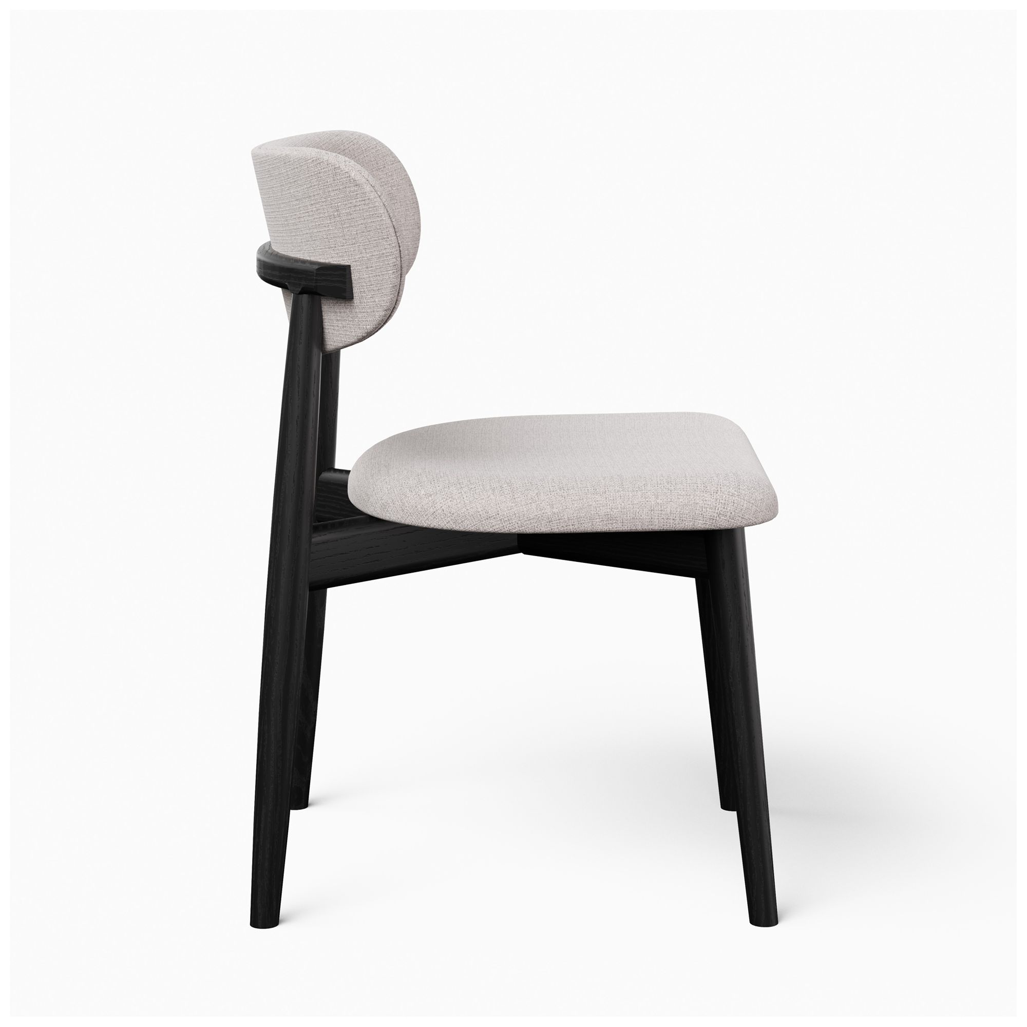 Image 4 Modern Brazilian Lucia 20.8" Wide Harvest Jute Dining Chair Ebano Frame more views