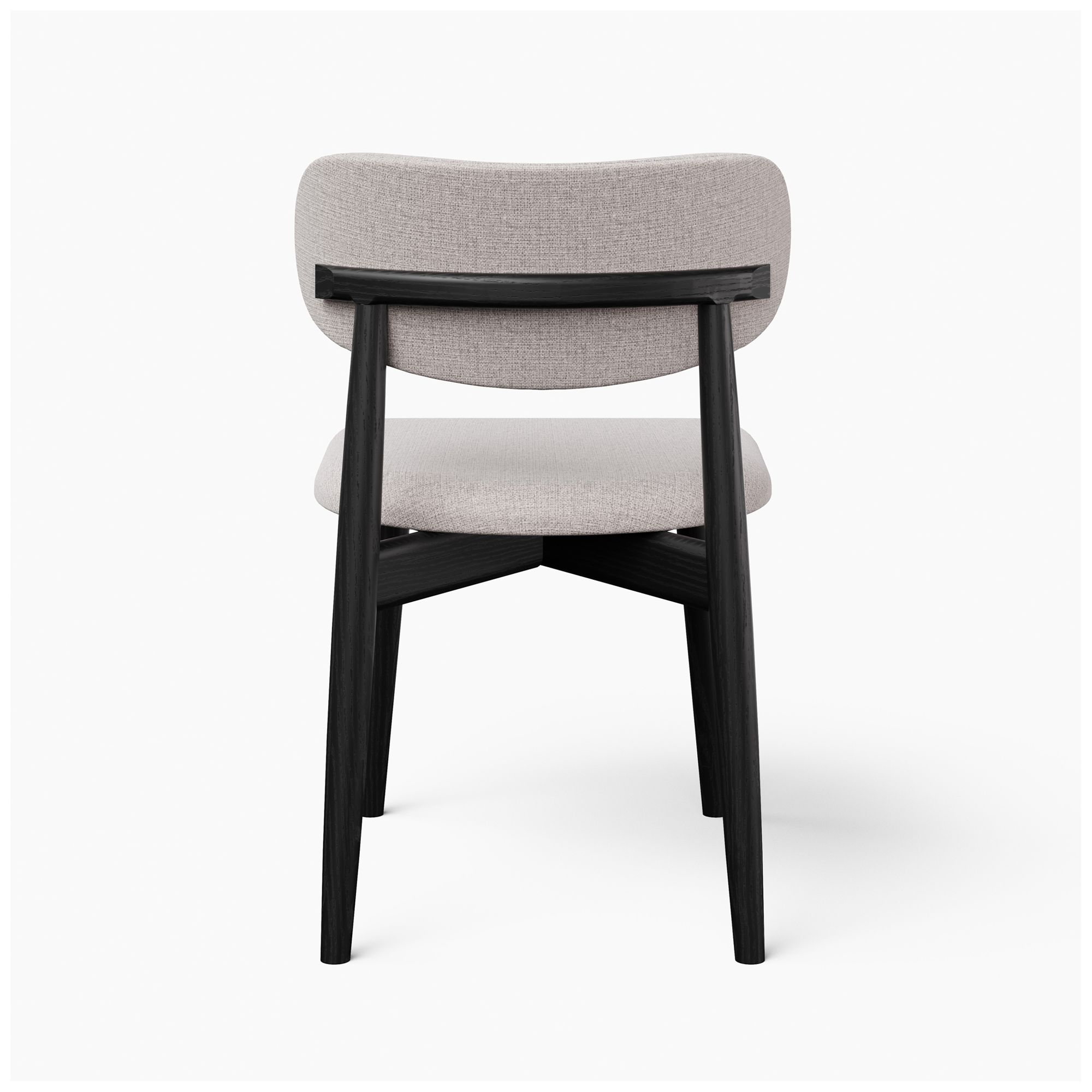 Modern Brazilian Lucia 20.8" Wide Harvest Jute Dining Chair Ebano Frame