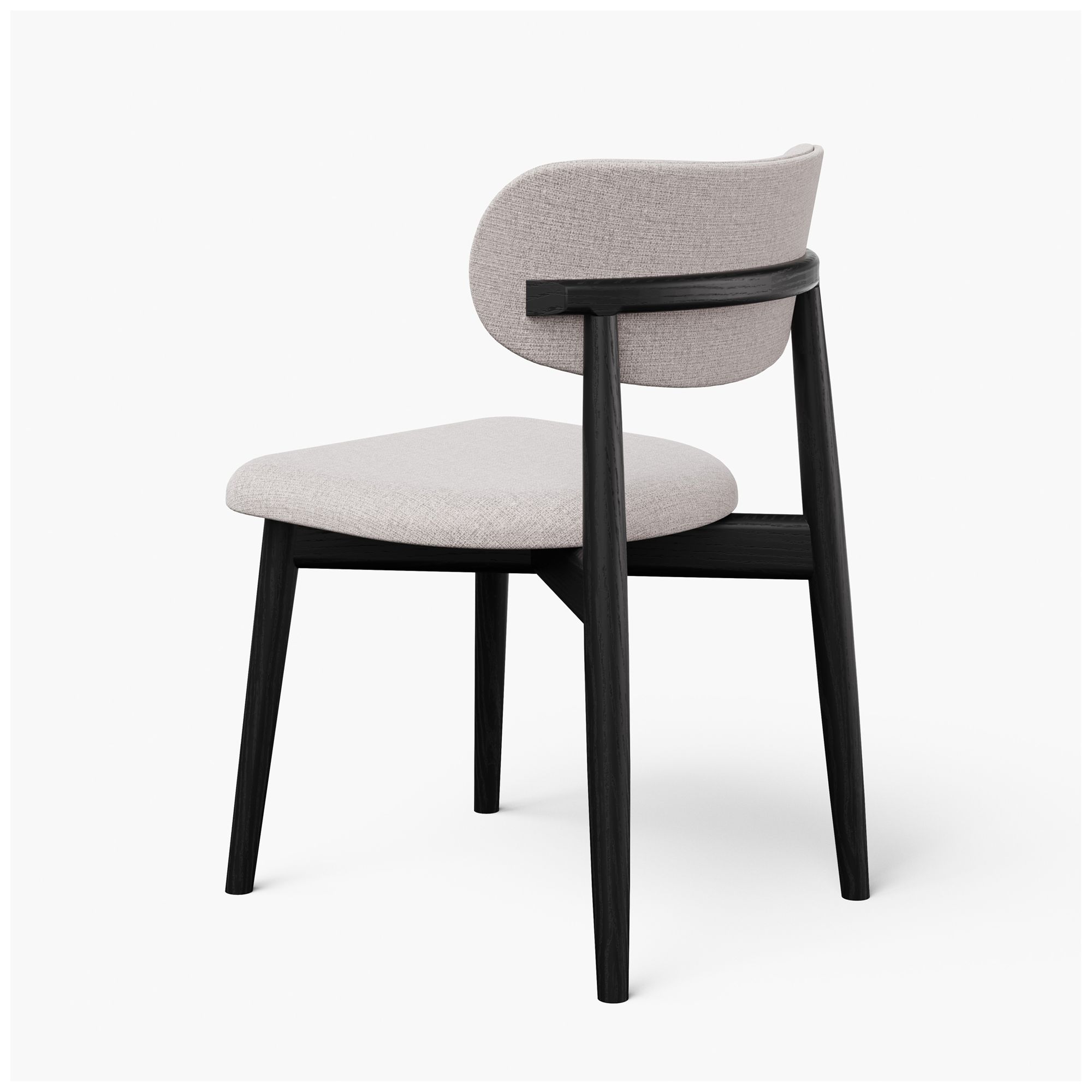 Modern Brazilian Lucia 20.8" Wide Harvest Jute Dining Chair Ebano Frame