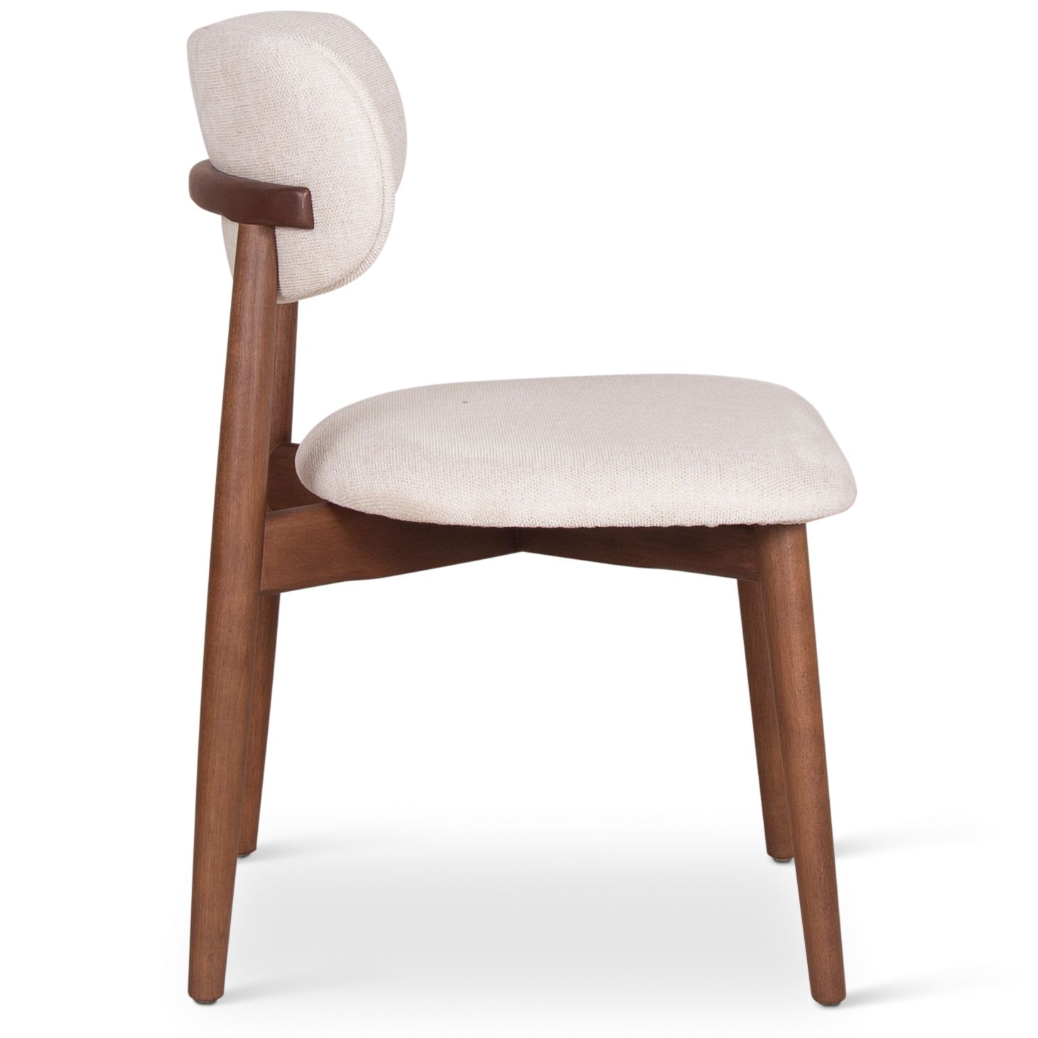 Image 4 Modern Brazilian Lucia 20.8" Wide Harvest Natural Dining Chair Nogal Frame more views