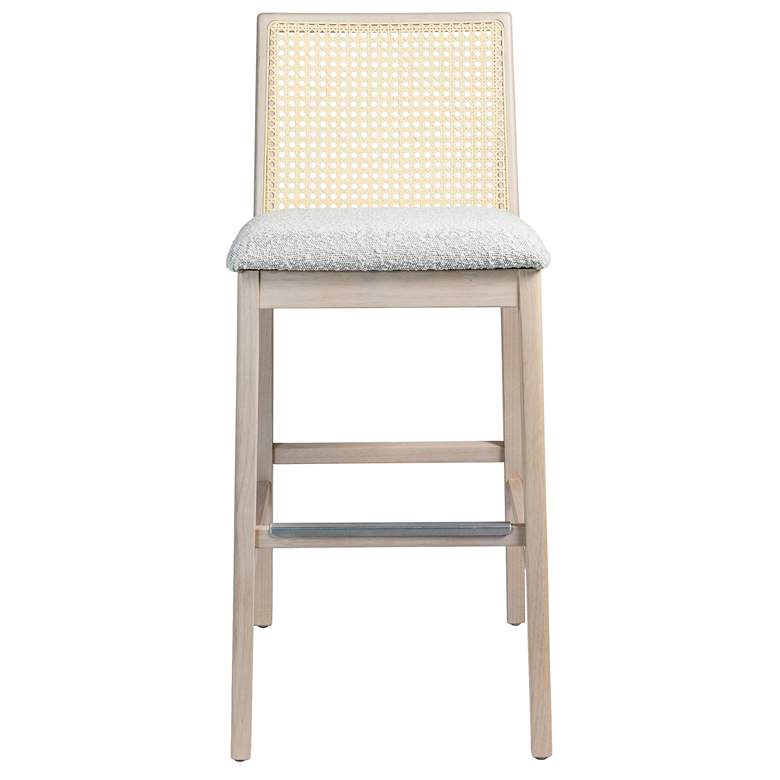 Image 1 Modern Brazilian Nardia 17.5"W Crafted Glaze Bar Stool Natural Frame