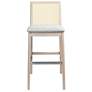 1_Modern Brazilian Nardia 17.5"W Crafted Glaze Bar Stool Natural Frame