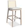 2_Modern Brazilian Nardia 17.5"W Crafted Glaze Bar Stool Natural Frame more views