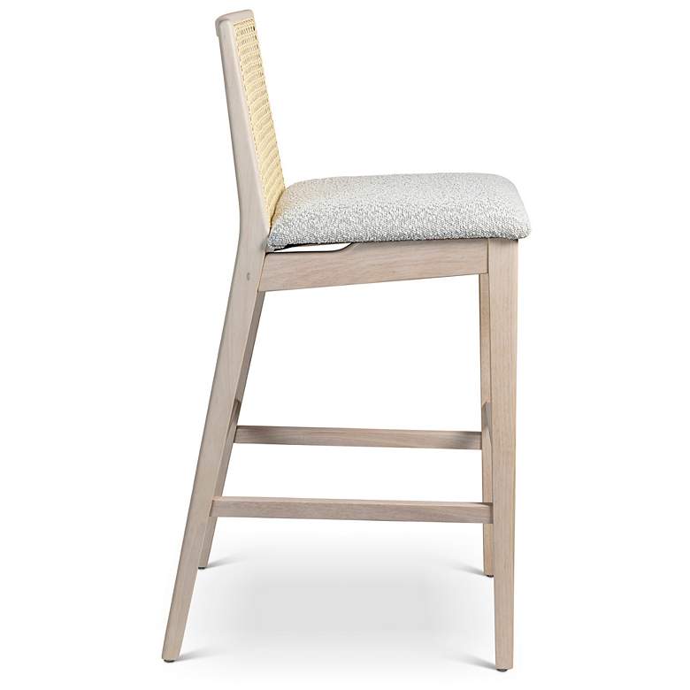 Image 3 Modern Brazilian Nardia 17.5"W Crafted Glaze Bar Stool Natural Frame more views