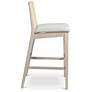 3_Modern Brazilian Nardia 17.5"W Crafted Glaze Bar Stool Natural Frame more views