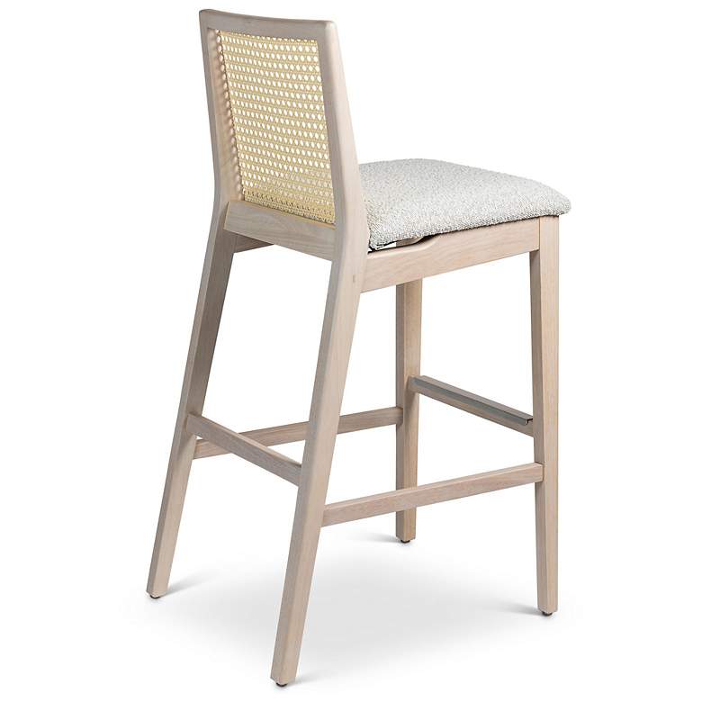 Image 4 Modern Brazilian Nardia 17.5"W Crafted Glaze Bar Stool Natural Frame more views