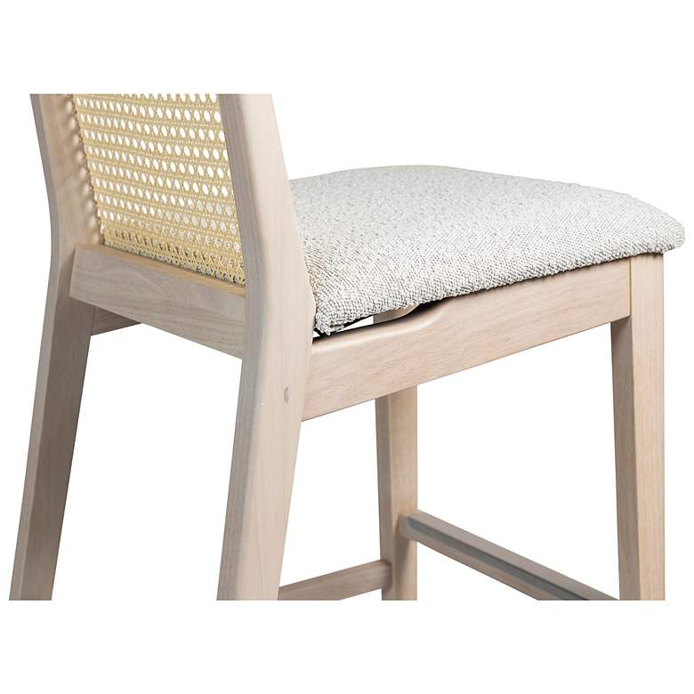 Image 5 Modern Brazilian Nardia 17.5"W Crafted Glaze Bar Stool Natural Frame more views