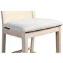 Modern Brazilian Nardia 17.5"W Crafted Glaze Bar Stool Natural Frame