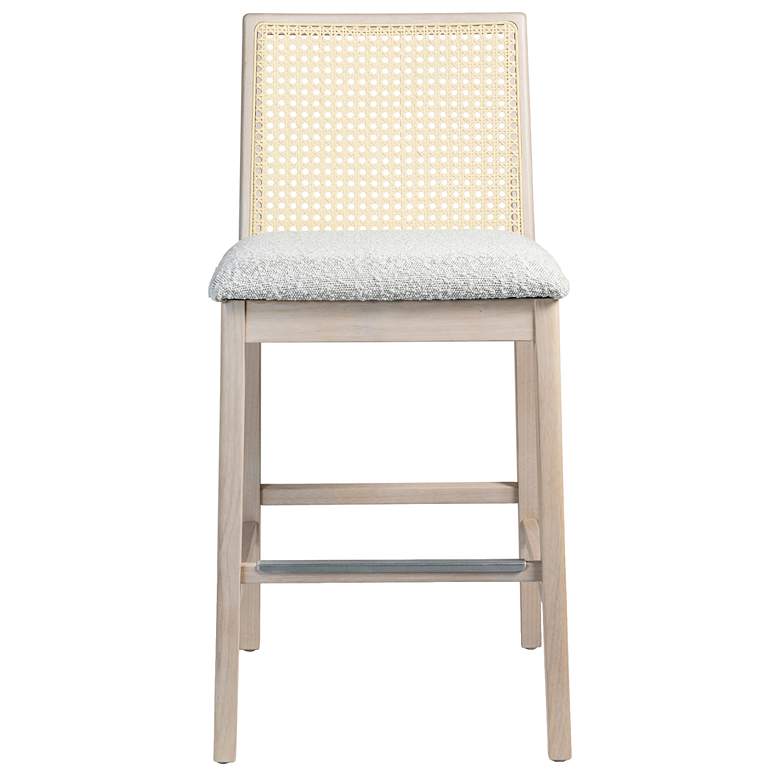 Image 1 Modern Brazilian Nardia 17.5"W Crafted Glaze Counter Stool Natural Frame