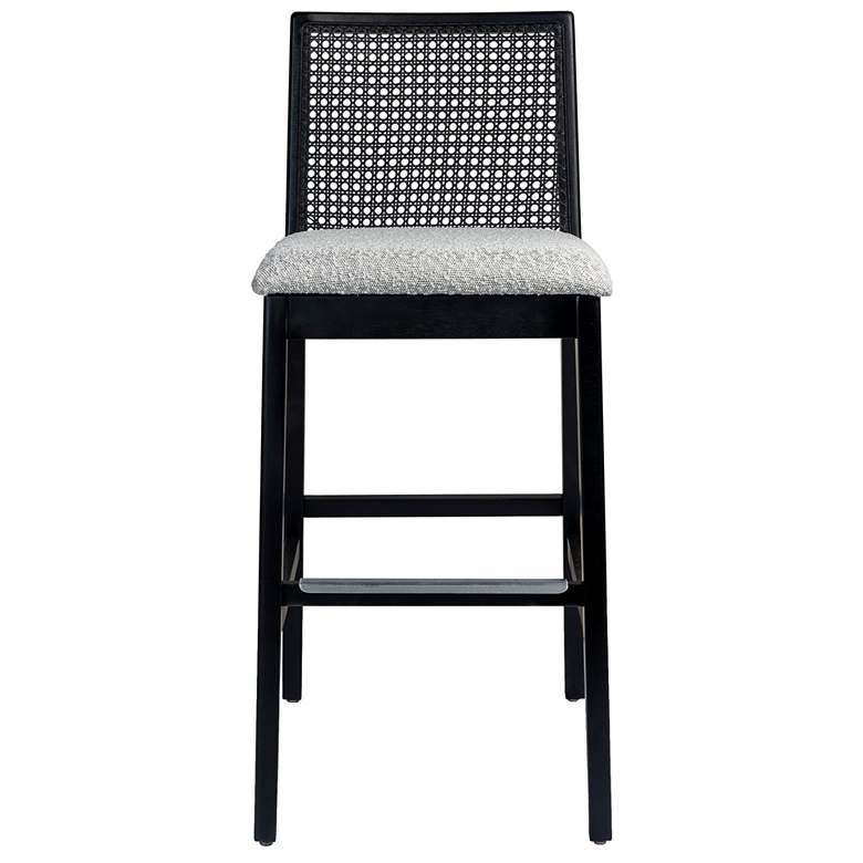 Image 1 Modern Brazilian Nardia 17.5" Wide Crafted Glaze Bar Stool Ebano Frame