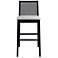 Modern Brazilian Nardia 17.5" Wide Crafted Glaze Bar Stool Ebano Frame