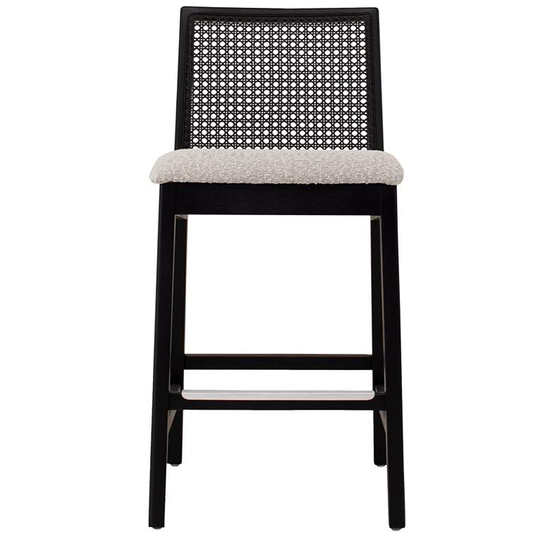 Image 1 Modern Brazilian Nardia 17.5" Wide Crafted Glaze Counter Stool Ebano Frame