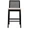 Modern Brazilian Nardia 17.5" Wide Crafted Glaze Counter Stool Ebano Frame