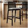 1_Modern Brazilian Nardia 17.5" Wide Crafted Glaze Counter Stool Ebano Frame