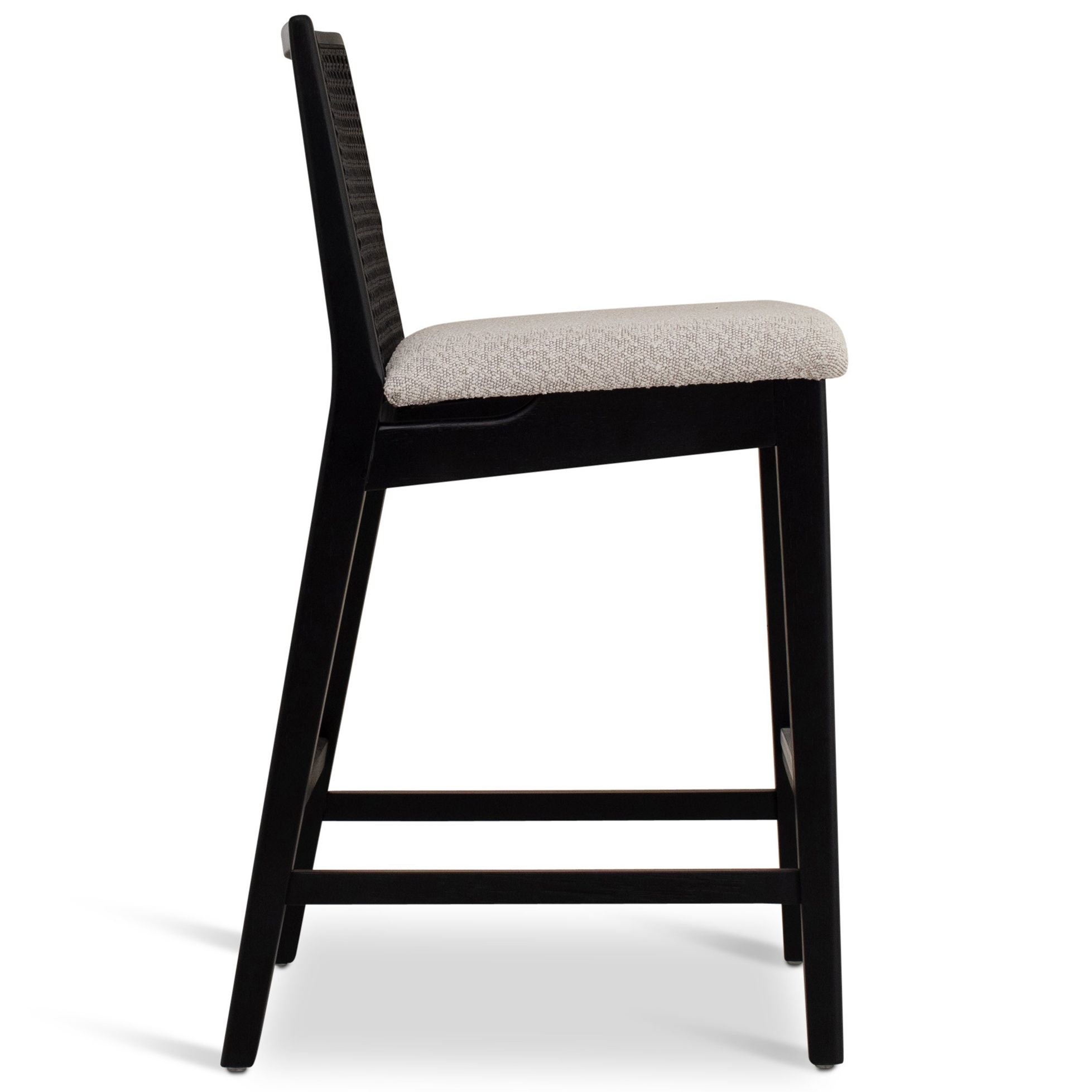 Image 4 Modern Brazilian Nardia 17.5" Wide Crafted Glaze Counter Stool Ebano Frame more views