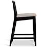 4_Modern Brazilian Nardia 17.5" Wide Crafted Glaze Counter Stool Ebano Frame more views