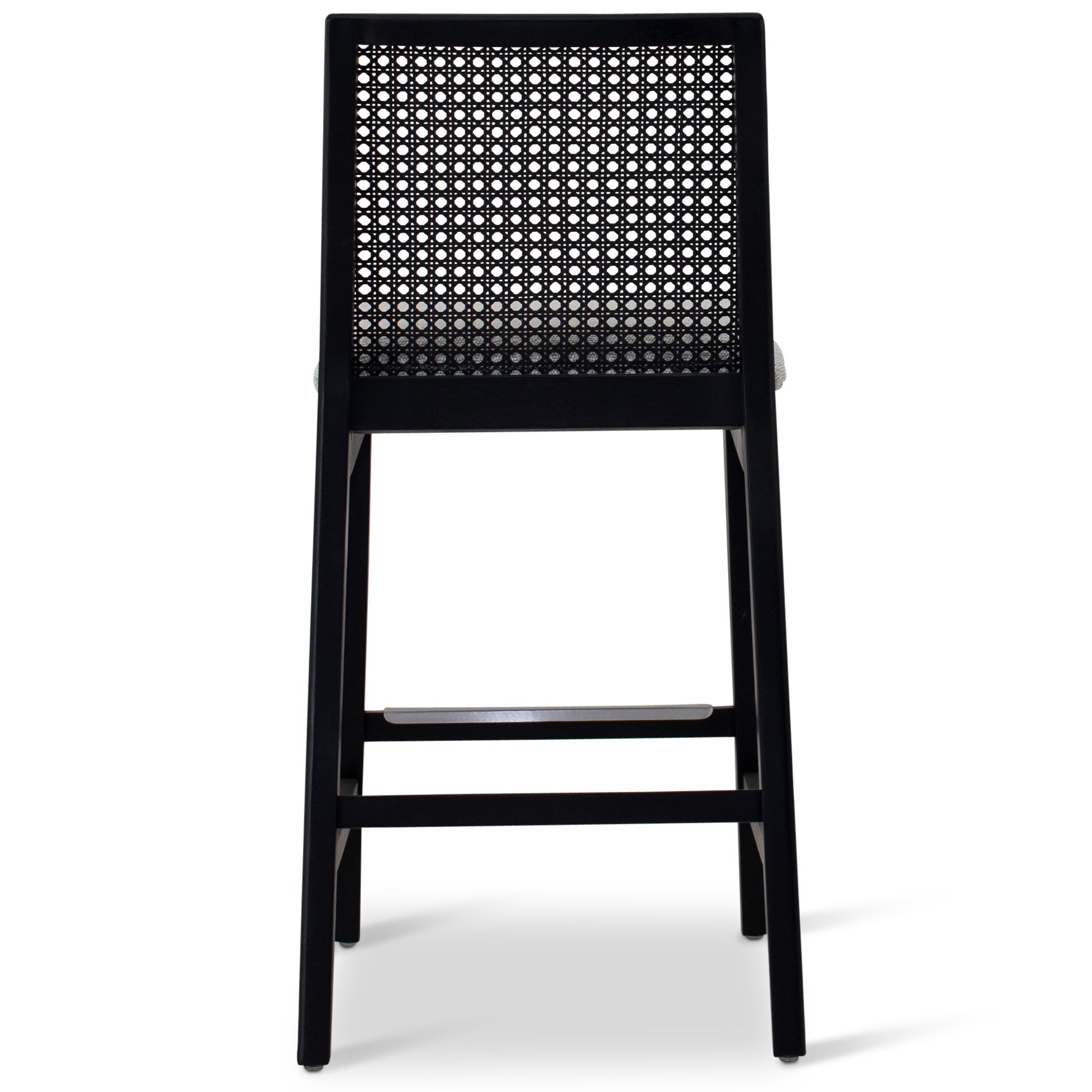 Image 5 Modern Brazilian Nardia 17.5" Wide Crafted Glaze Counter Stool Ebano Frame more views