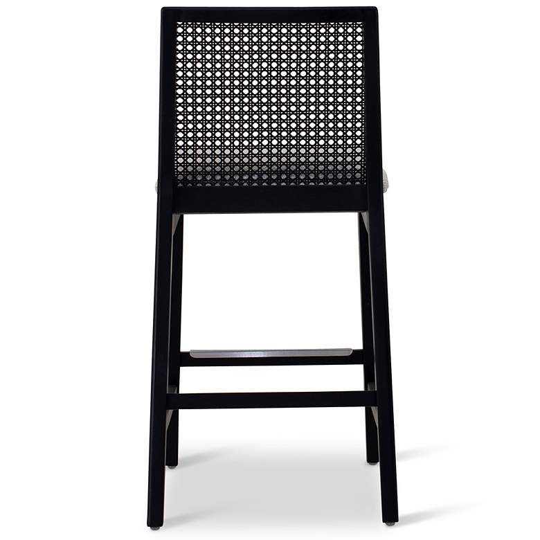 Image 5 Modern Brazilian Nardia 17.5" Wide Crafted Glaze Counter Stool Ebano Frame more views