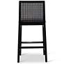 5_Modern Brazilian Nardia 17.5" Wide Crafted Glaze Counter Stool Ebano Frame more views
