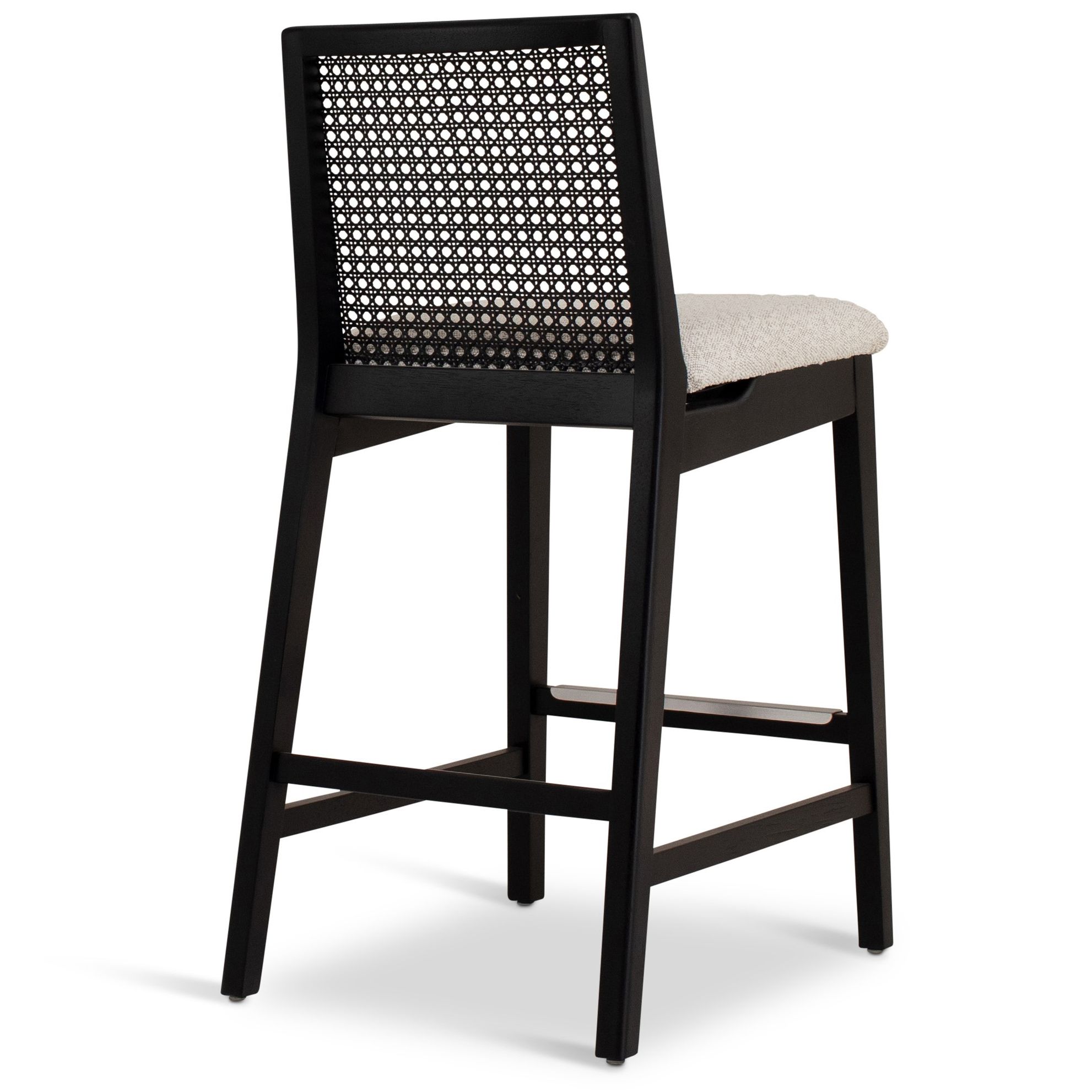 Image 6 Modern Brazilian Nardia 17.5" Wide Crafted Glaze Counter Stool Ebano Frame more views