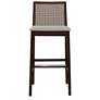 1_Modern Brazilian Nardia 17.5" Wide Medley Ivory Bar Stool Nogal Frame