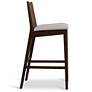 3_Modern Brazilian Nardia 17.5" Wide Medley Ivory Bar Stool Nogal Frame more views