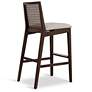4_Modern Brazilian Nardia 17.5" Wide Medley Ivory Bar Stool Nogal Frame more views